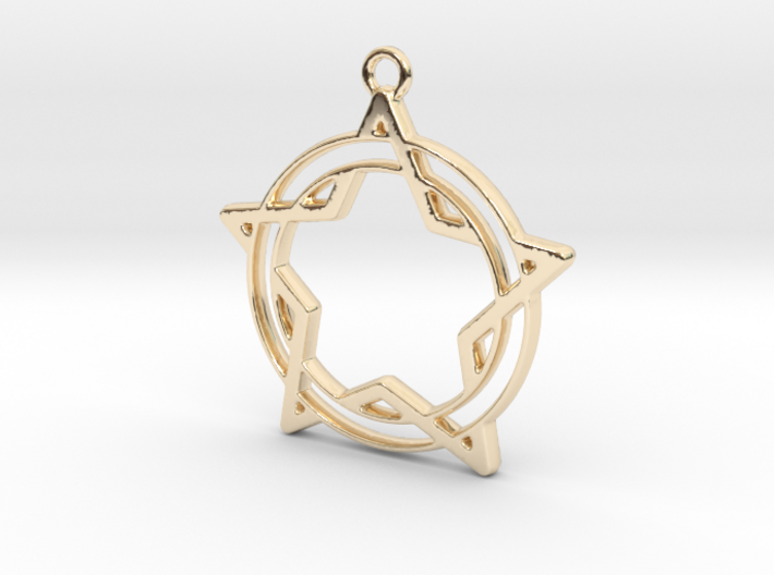 Star and circle intertwined 3d printed
