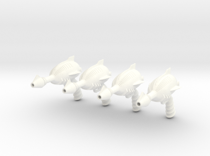 &quot;Space Angel&quot; Blaster Pistol - 4 Pack (1:6 Scale) 3d printed