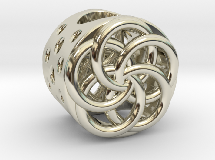 Floral Charm Bead - (Pandora compatible) 3d printed