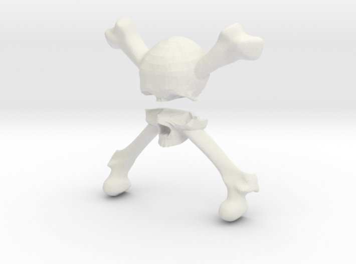 Skull and crossbones 3d printed