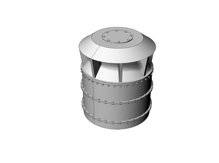 US Vent 24inch bucket 1-72scale 3d printed