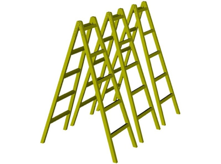 1/15 scale wooden foldable ladders x 3 3d printed