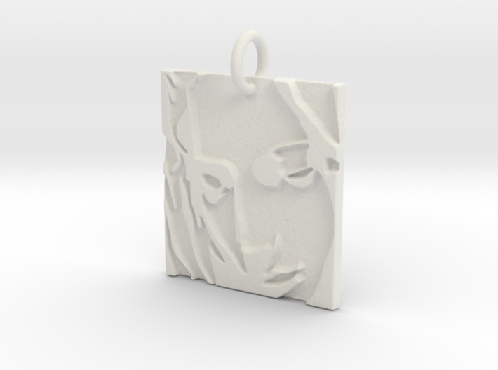 Mother Mary Abstract Pendant 3d printed