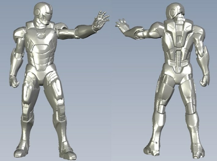 1/72 scale Iron Man superhero figure 3d printed