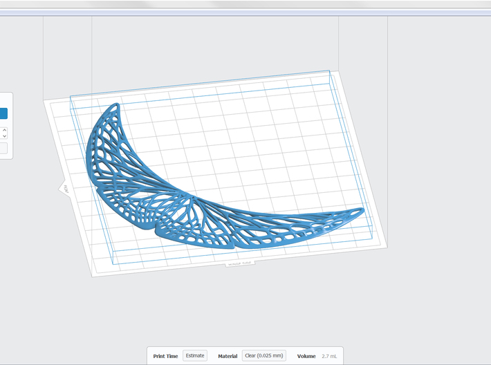 Butterfly Pendant (L) 3d printed Screenshot  in PreForm