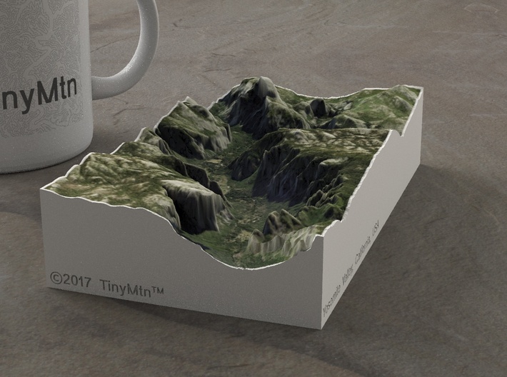 Yosemite Valley, CA, USA, 1:75000 Explorer 3d printed