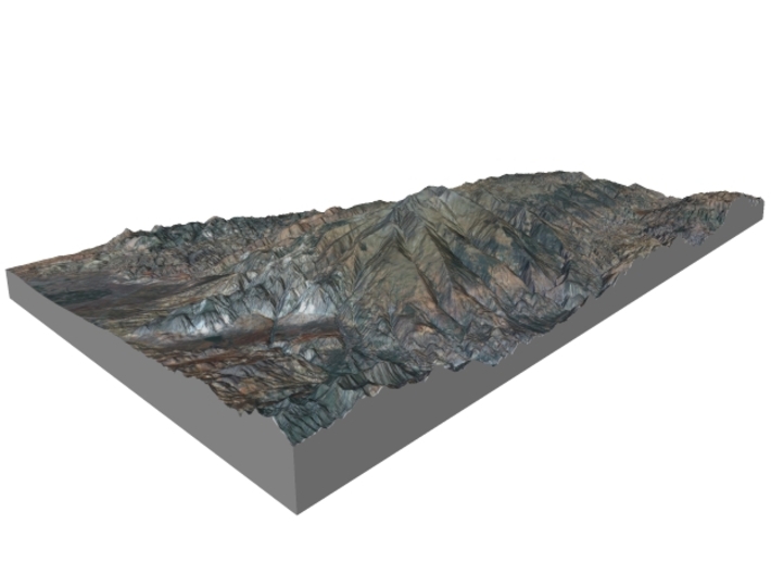 Sierra Nevada Mountains Map, Spain 3d printed