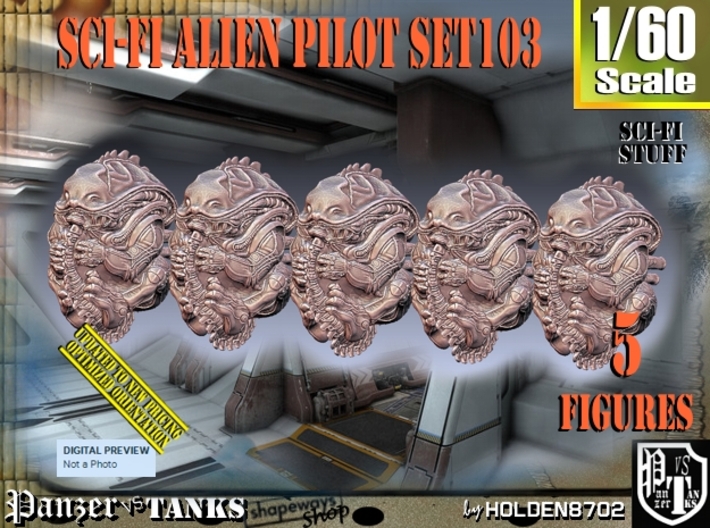 1/60 Sci-Fi Alien Pilots set103 3d printed