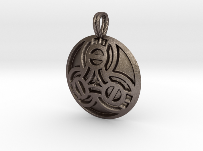 Borre Style Medallion with rope bail 3d printed