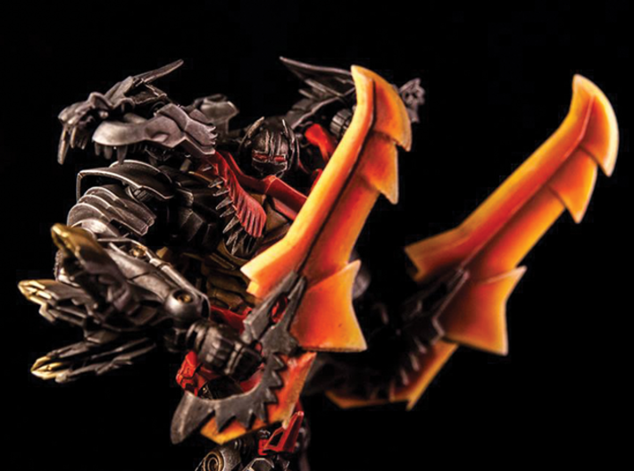 Transformers Leader Grimlock Sword Set 3d printed Items must be painted when received.