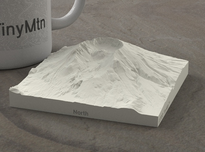 4'' Mt. St. Helens, Washington, USA, Sandstone 3d printed