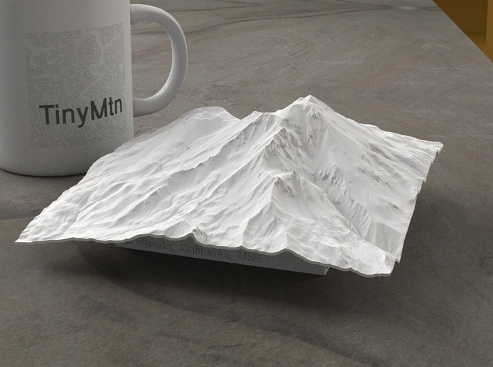 6'' Mt. Shasta, California, USA 3d printed 