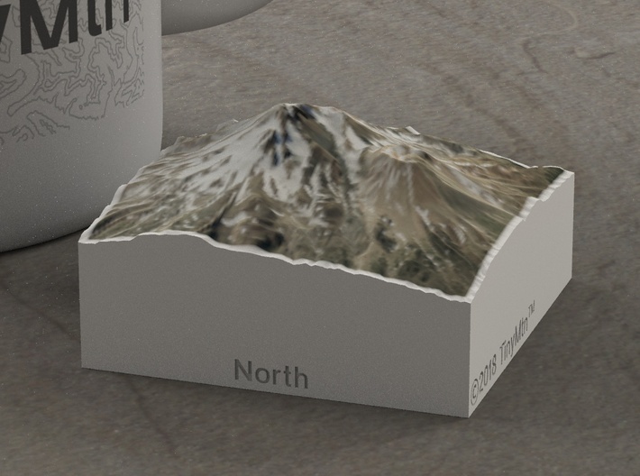 Mt. Shasta, California, USA, 1:150000 Explorer 3d printed