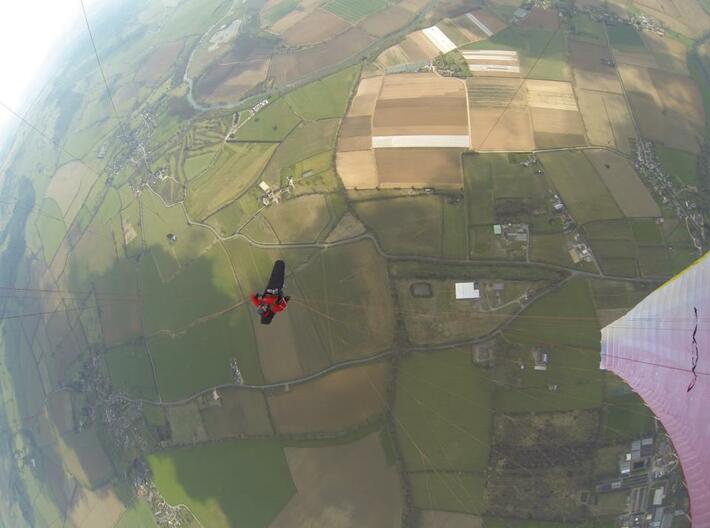 Magnetic GoPro Mount  with back mount for fabric,  3d printed Paragliding -snaped below the canopy (Alan in the UK)