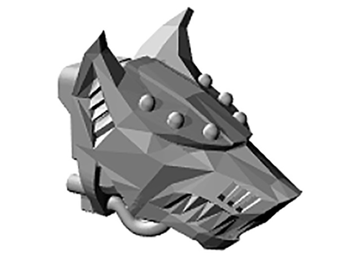 Wolf Head V2 for Armiger-scale Knight 3d printed