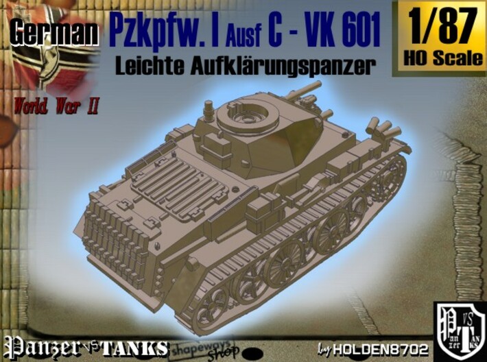 1-87 2xPz I Ausf C Vk 601 3d printed 
