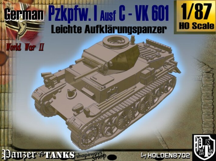 1-87 Pz I Ausf C Vk 601 3d printed