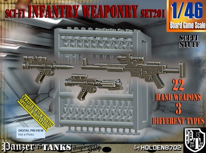 1/46 Sci-Fi Infantry Weaponry Set201 3d printed