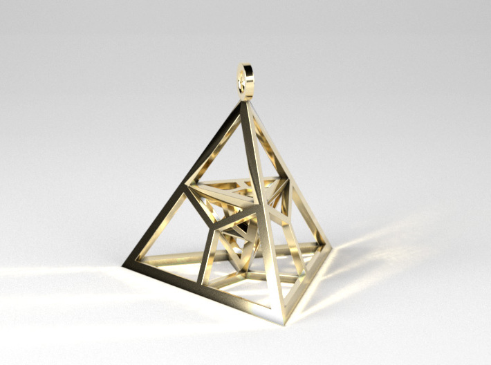Fractal Pyramid - Pendant 3d printed