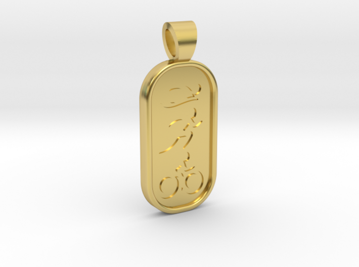 Triathlon [pendant] 3d printed