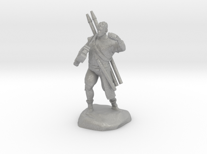 Half-orc pirate with Hammer and Net 3d printed