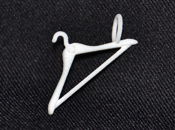 Hanger pendant - a fashion symbol for fashion enth 3d printed White strong &amp; flexible