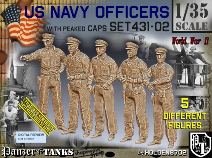 1/35 USN Officers Set431-02 3d printed