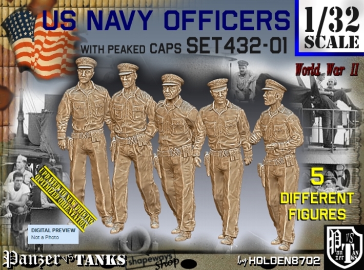 1/32 USN Officers Set432-01 3d printed