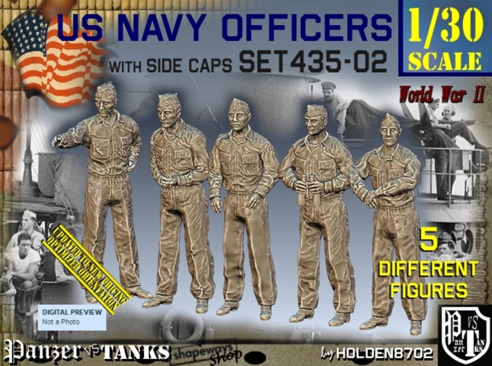 1/30 USN Officers Set435-02 3d printed