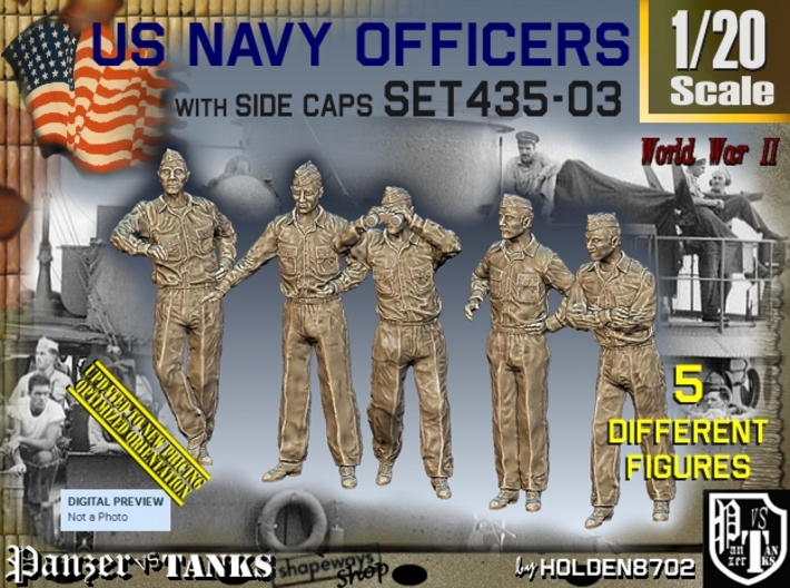 1/20 USN Officers Set435-03 3d printed