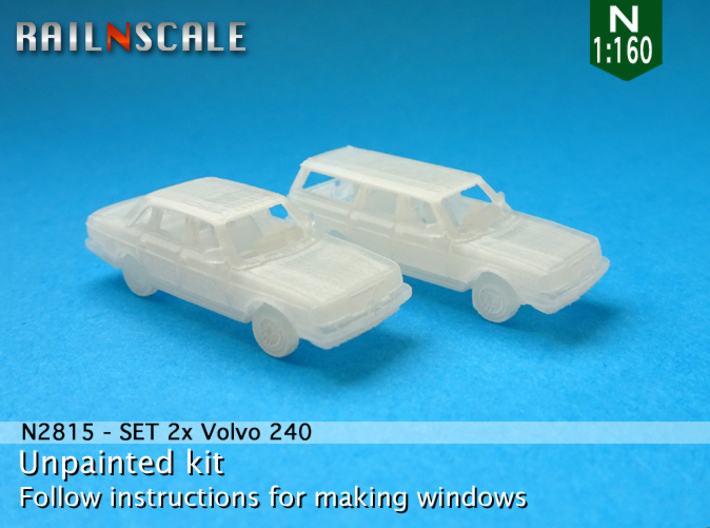 SET 2x Volvo 240 (N 1:160) 3d printed 