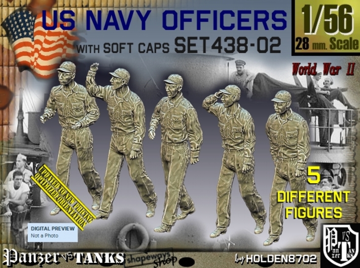 1/56 USN Officers Set438-02 3d printed