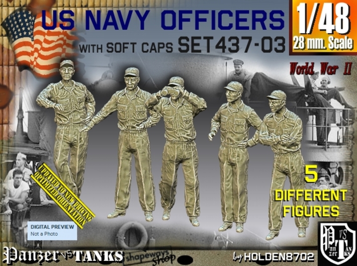 1/48 USN Officers Set437-03 3d printed
