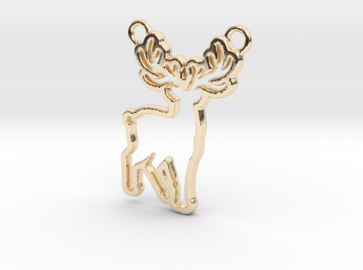 Deer Pendant 3d printed