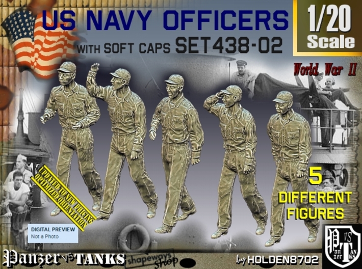 1/20 USN Officers Set438-02 3d printed