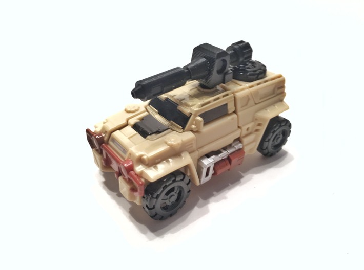 Transformers POTP Mounted Cannon / Rifle 3d printed Home-printed version using PLA.