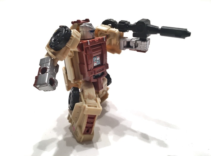 Transformers POTP Mounted Cannon / Rifle 3d printed Home-printed version using PLA.