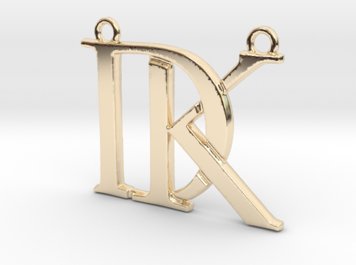 Initials D&amp;K monogram 3d printed