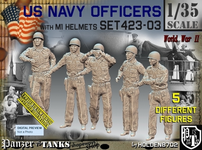1/35 USN Officers Set423-03 3d printed