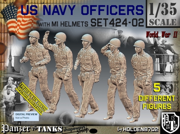 1/35 USN Officers Set424-02 3d printed