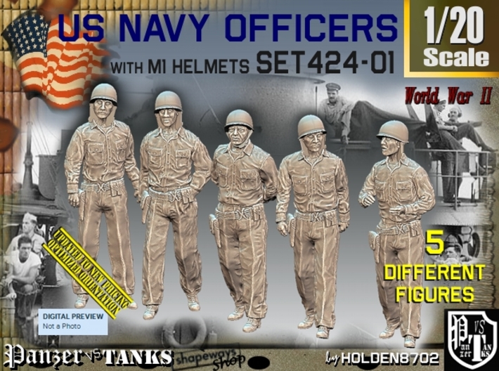 1/20 USN Officers Set424-01 3d printed