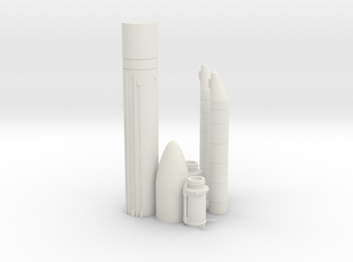 Ariane V G 1/288 rocket model 3d printed