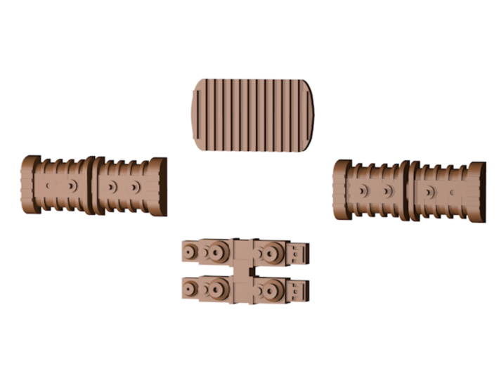 1/350 Botany Bay Rear Details (Set of four parts) 3d printed