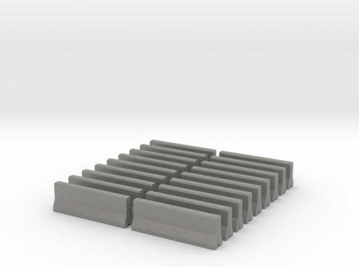 H0 / HO Scale - Barrier - Concrete / Jersey Type - 3d printed