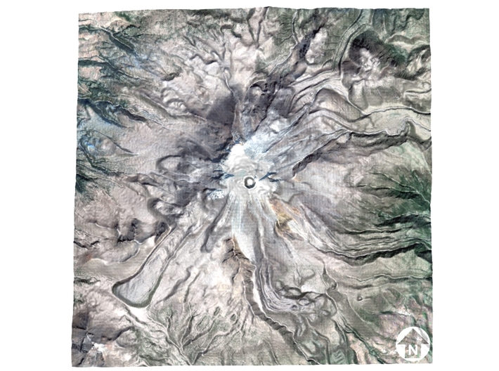 Pico de Orizaba / Citlaltépetl Map: 6&quot; 3d printed