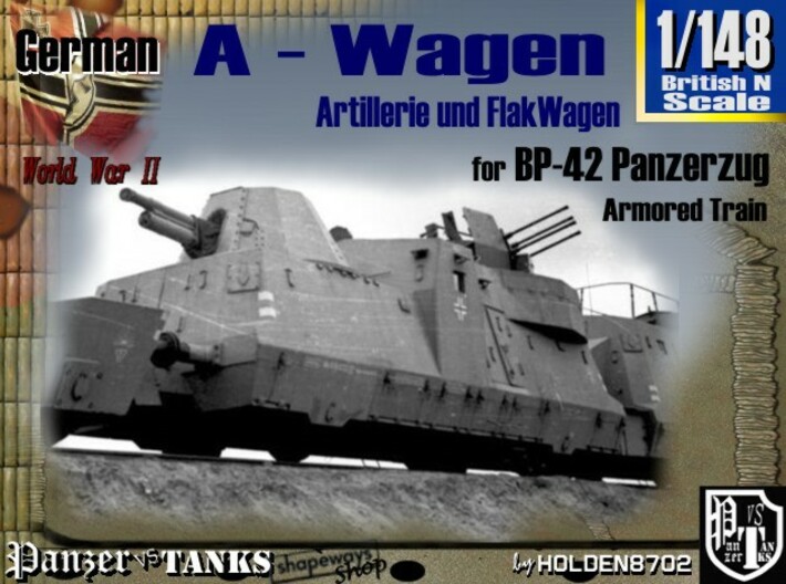 1-148 A-Wagen For BP-42 3d printed 