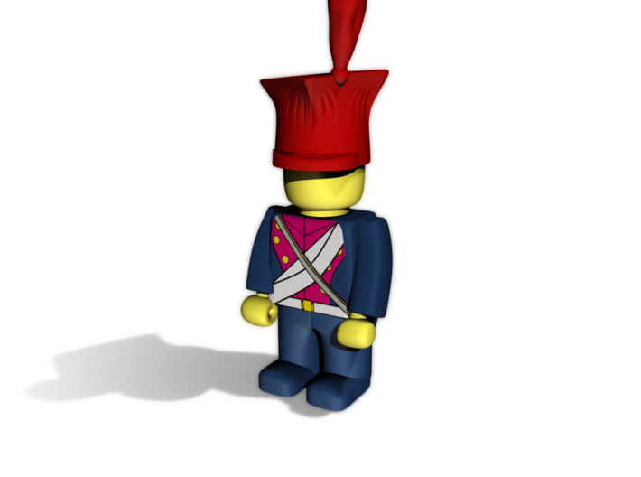 5 x Lancer (tall) 3d printed Example figurine wearing the shako in red