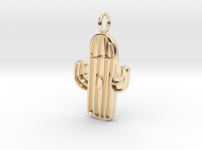 Funny Cactus Pendant (Charm Bracelet, Keychain) 3d printed