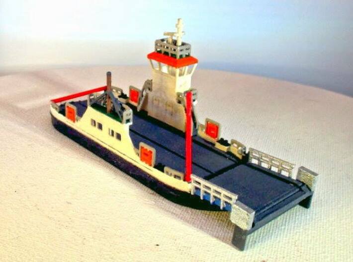 kleine Autofähre / Ferry - 1:160 (N scale) 3d printed Gestaltungsvorschlag - design proposal