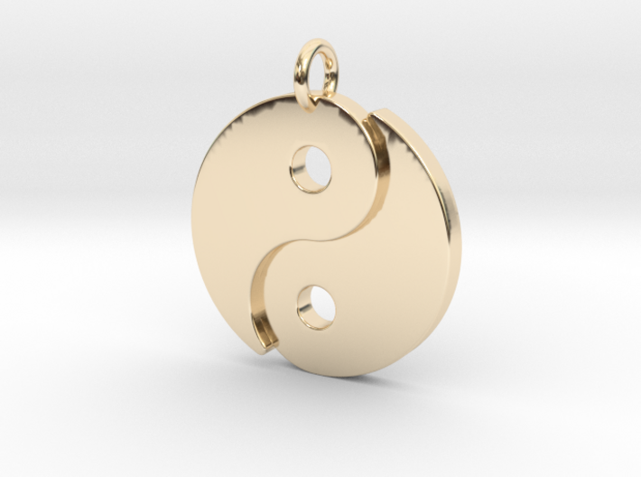 Yin and Yang Pendant 3d printed